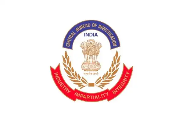 Emblem of the Central Bureau of Investigation, India. Features the Ashoka Lion, laurel wreath, and text:
