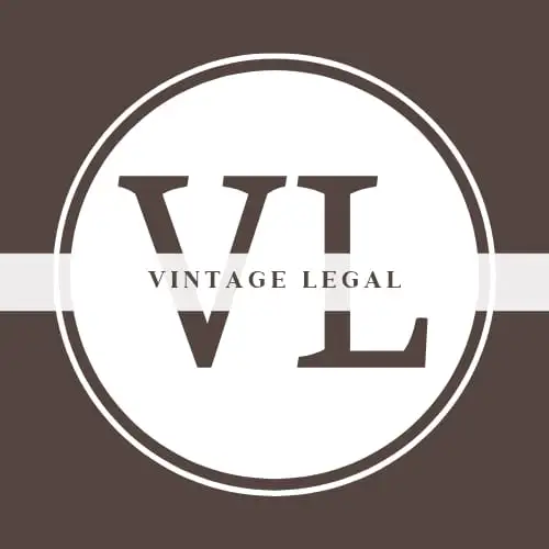 Brown and white logo with