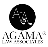 Black circular logo with stylized