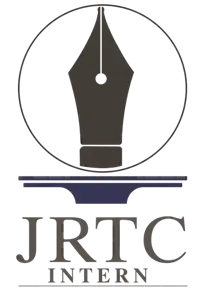 Fountain pen nib logo with circle outline above 