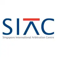 Logo of Singapore International Arbitration Centre. Blue letters 