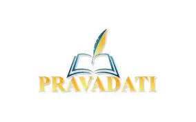 Logo with open book and feather pen above the text 