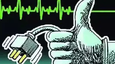 Cartoon hand giving thumbs up, holding a power plug. Green heartbeat line in the background, creating a lively and energetic mood.