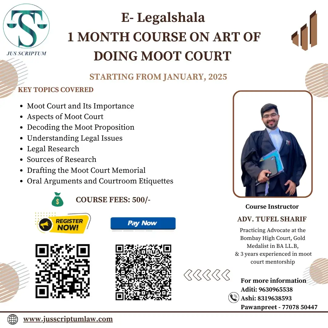 🎓 E-Legalshala: Master the Art of Moot Court in 1 Month! 🎯