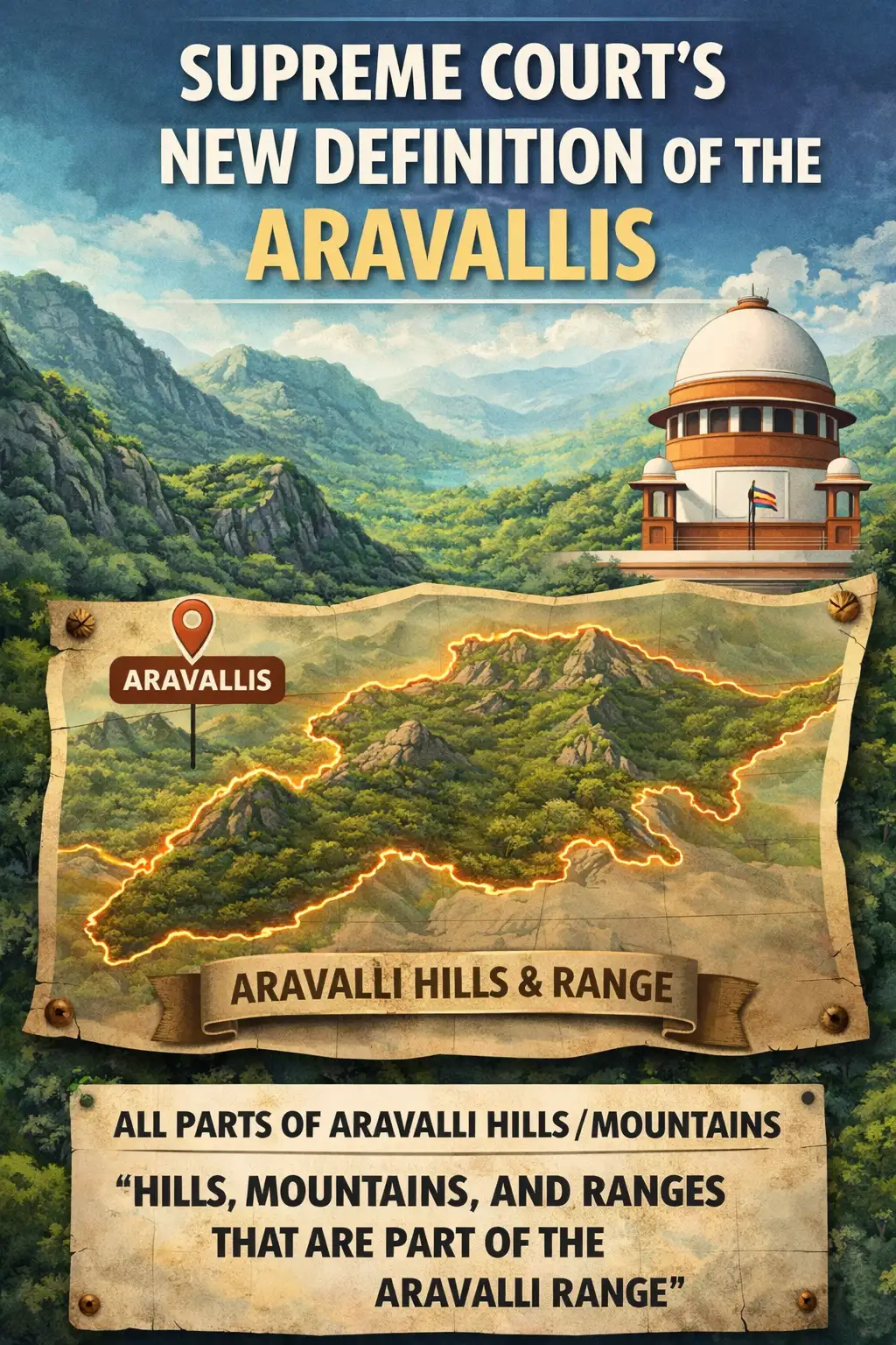 Supreme Court’s New Definition of the Aravallis(Aravalli Hills and Range)