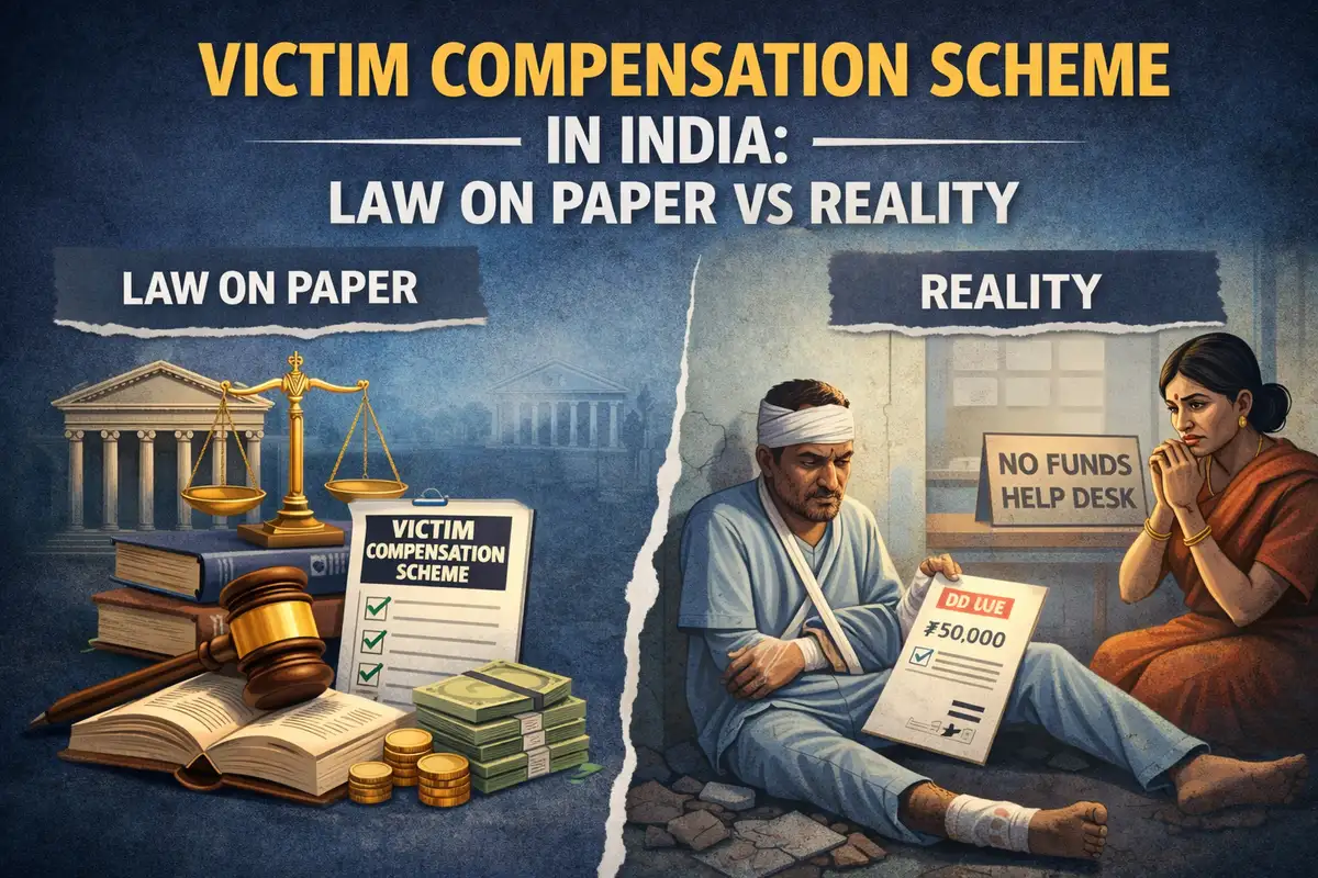 VICTIM COMPENSATOIN SCHEME IN INDIA: LAW ON PAPER VS REALITY 